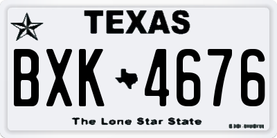 TX license plate BXK4676