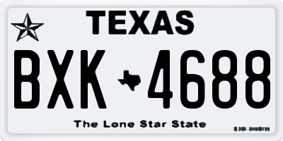 TX license plate BXK4688