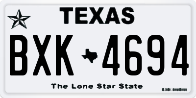 TX license plate BXK4694