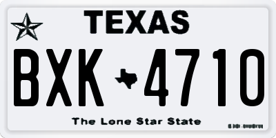 TX license plate BXK4710