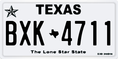 TX license plate BXK4711