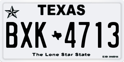 TX license plate BXK4713
