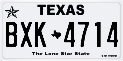 TX license plate BXK4714