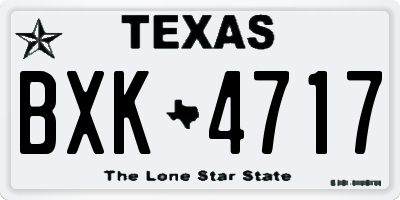 TX license plate BXK4717