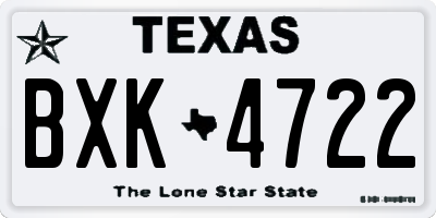 TX license plate BXK4722