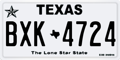 TX license plate BXK4724