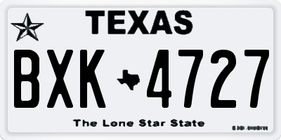 TX license plate BXK4727