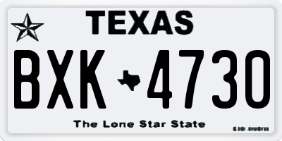 TX license plate BXK4730