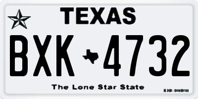 TX license plate BXK4732