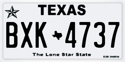 TX license plate BXK4737
