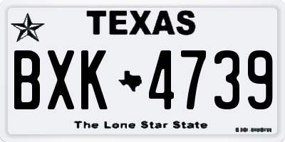 TX license plate BXK4739