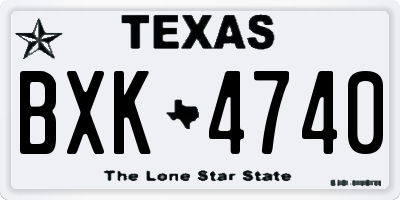 TX license plate BXK4740