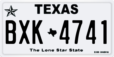 TX license plate BXK4741