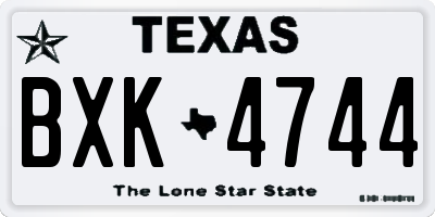 TX license plate BXK4744