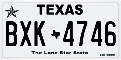 TX license plate BXK4746