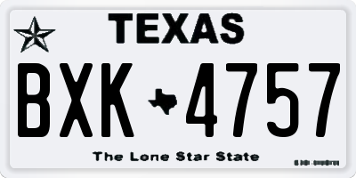 TX license plate BXK4757