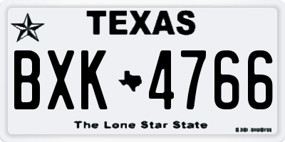 TX license plate BXK4766