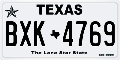 TX license plate BXK4769