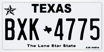 TX license plate BXK4775