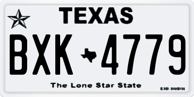 TX license plate BXK4779