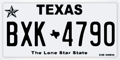 TX license plate BXK4790