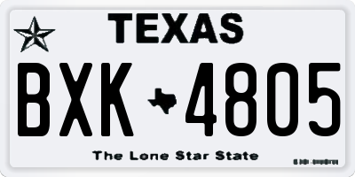 TX license plate BXK4805
