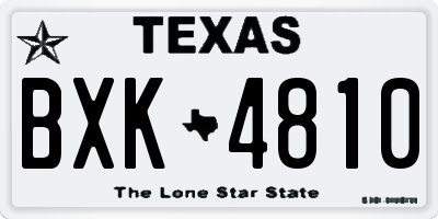 TX license plate BXK4810