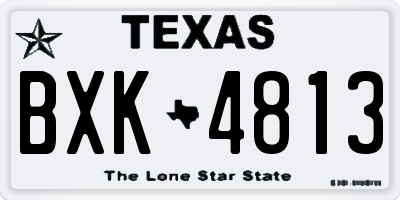 TX license plate BXK4813