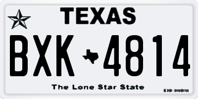 TX license plate BXK4814