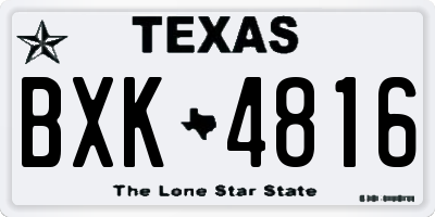 TX license plate BXK4816