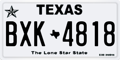 TX license plate BXK4818
