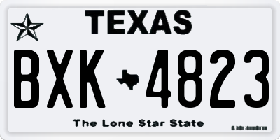 TX license plate BXK4823