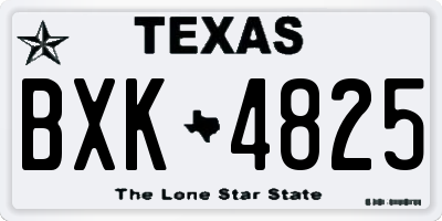 TX license plate BXK4825