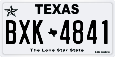 TX license plate BXK4841