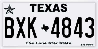 TX license plate BXK4843