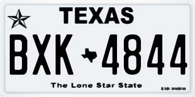 TX license plate BXK4844