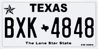 TX license plate BXK4848