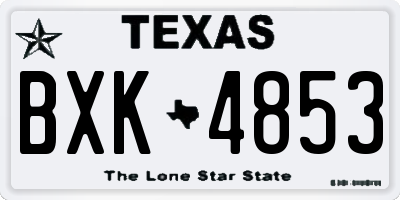 TX license plate BXK4853