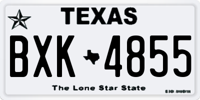 TX license plate BXK4855