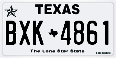 TX license plate BXK4861