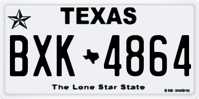 TX license plate BXK4864