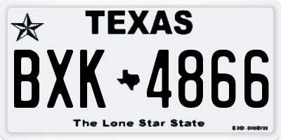 TX license plate BXK4866