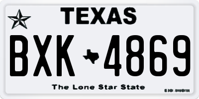 TX license plate BXK4869