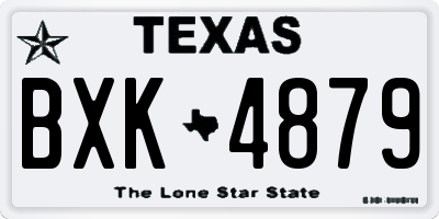 TX license plate BXK4879