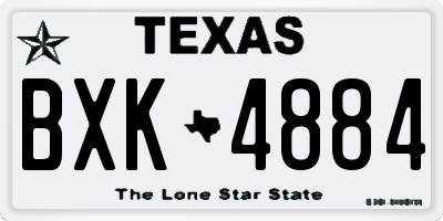 TX license plate BXK4884