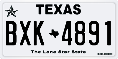 TX license plate BXK4891