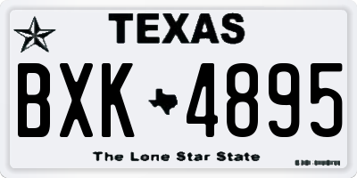 TX license plate BXK4895