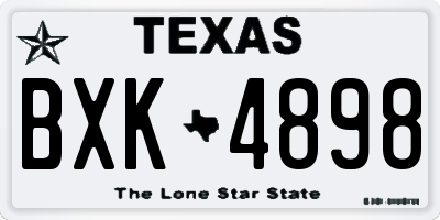 TX license plate BXK4898