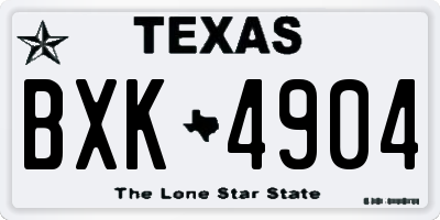 TX license plate BXK4904