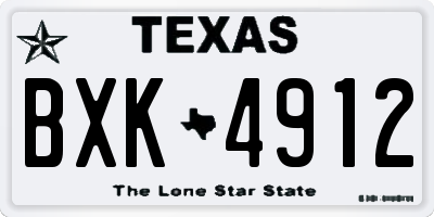 TX license plate BXK4912